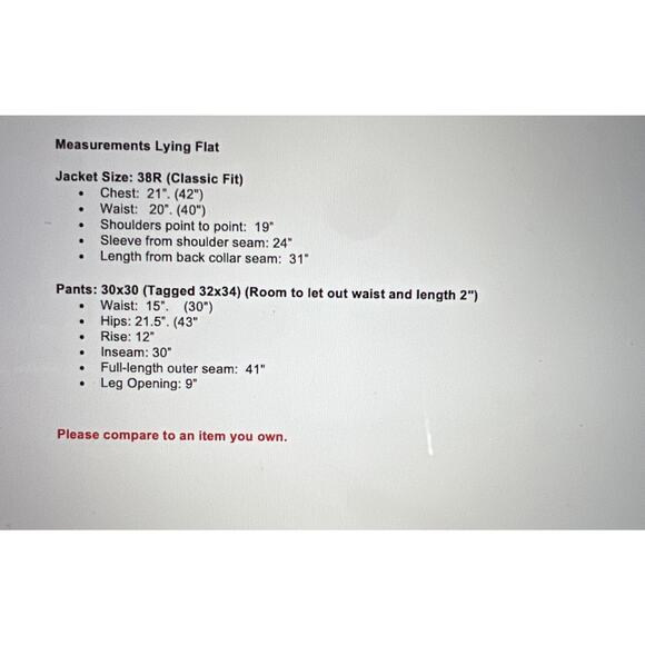 Chaps 38R 30x30 Navy Blue Dashed Banker's Stripe Suit Quality Classic Fit - Picture 3 of 16